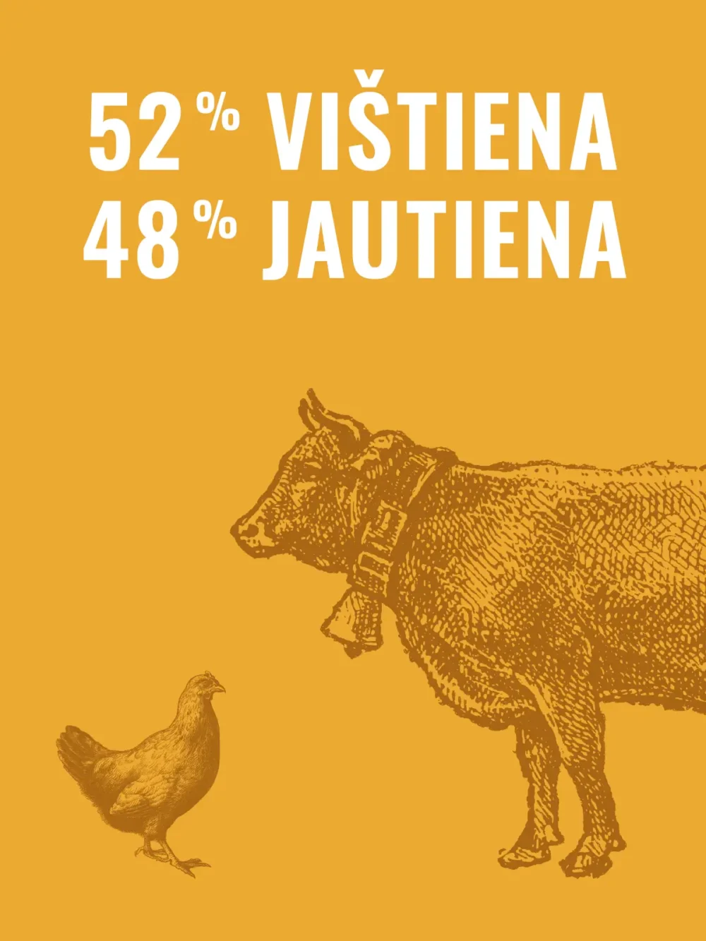 RAFUS-produktai-1200x1600px-VISTIENA+JAUTIENA-20250810 Visavertis vištienos su jautiena žalias ėdalas šunims “KOTLETUKAI”, 800 g