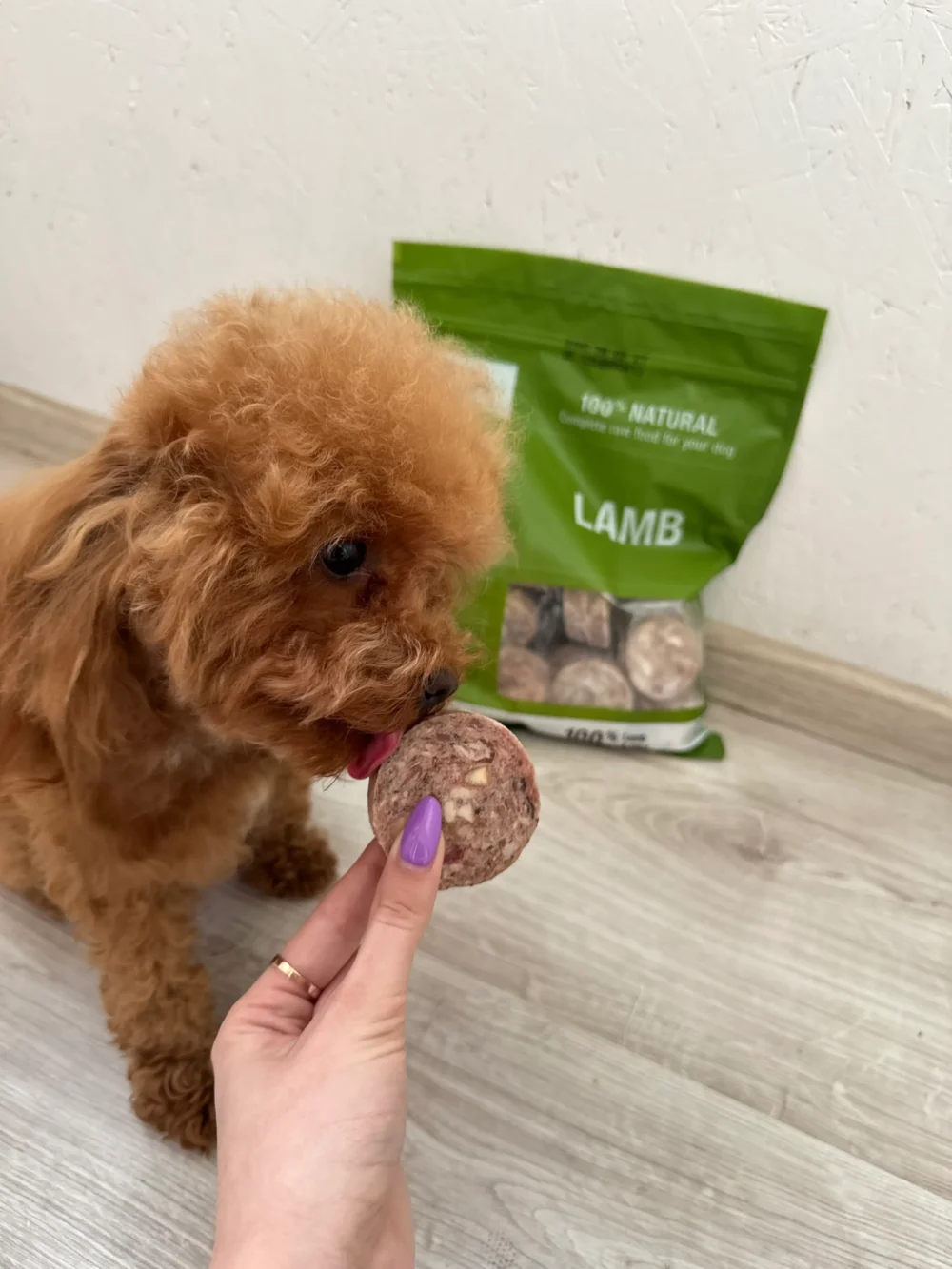 Visavertis avienos žalias ėdalas šunims “KOTLETUKAI”, 800 g